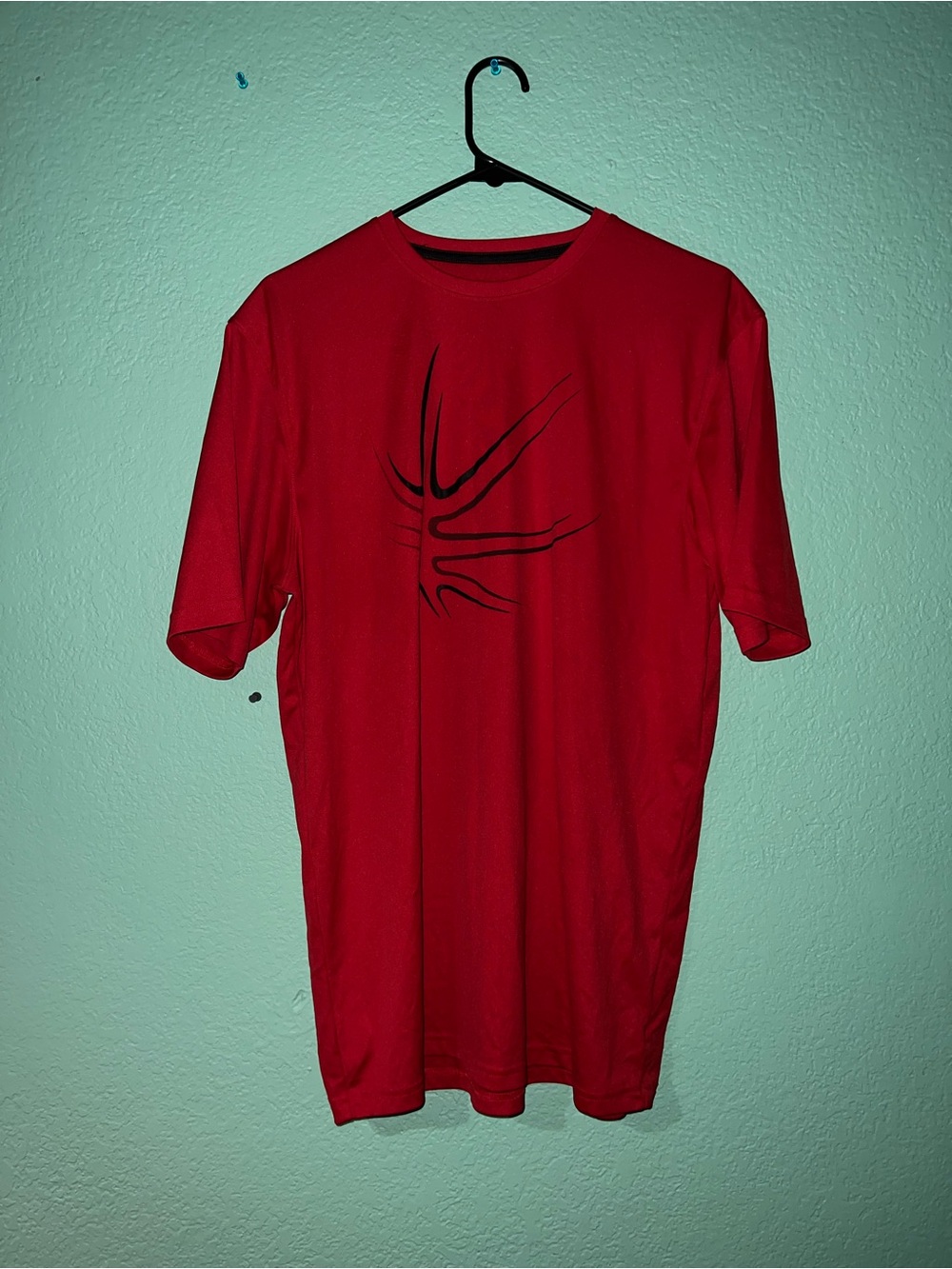 Under Armour Red Short-Sleeve Athletic Tee with Black Graphic